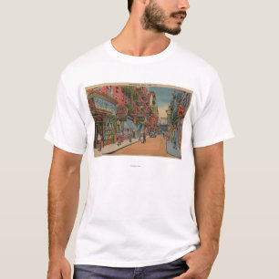 New York, NY - View of Chinatown Shops T-Shirt
