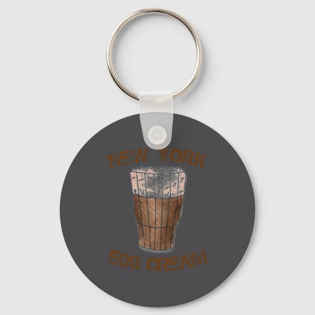 New York Nyc Clic Egg Cream Soda Fountain  Key Ring (Front)