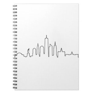 NEW YORK NYC Manhatten USA City Skyline Silhouette Notebook