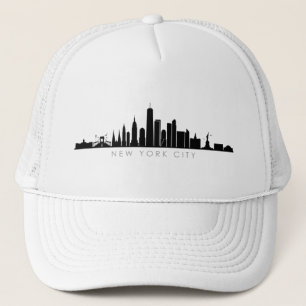 NEW YORK NYC Manhatten USA City Skyline Silhouette Trucker Hat