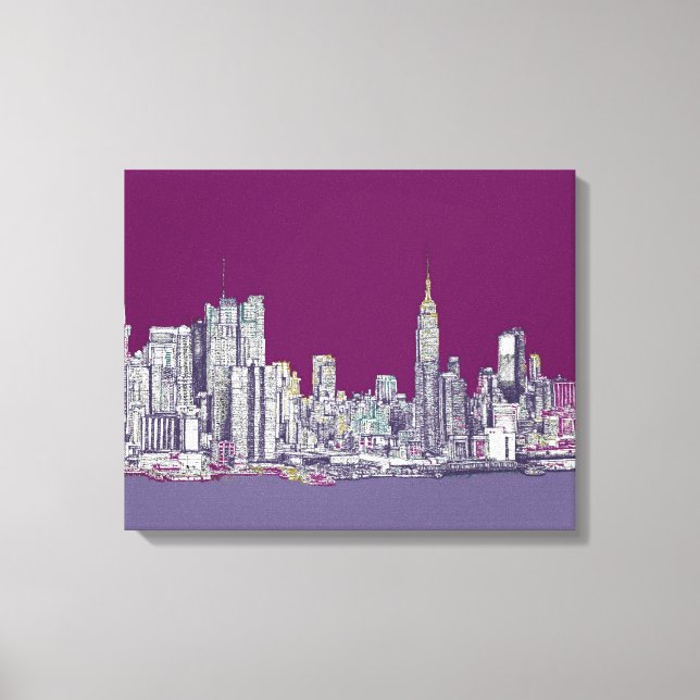 New York NYC purple Canvas Print (Front)