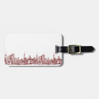 New York NYC red Luggage Tag