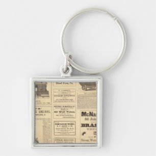 New York Oil Advertisements Key Ring