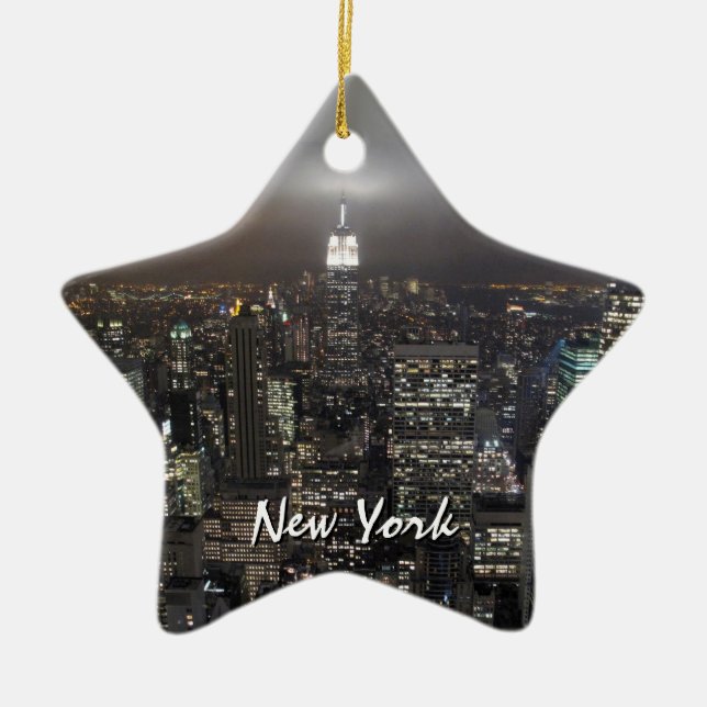 New York Ornament Personalised Souvenir Decoration (Front)