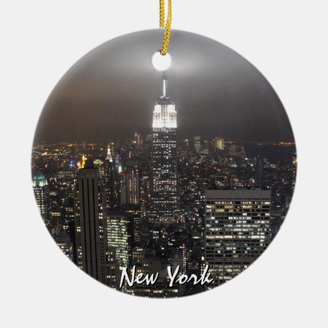 New York Ornament Personalised Souvenir Decoration (Front)