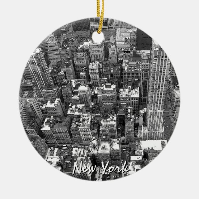 New York Ornament Personalised Souvenir Decoration (Front)