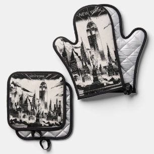 New York Oven Mitt & Pot Holder Set