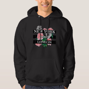 New York Paris London Wait For Me Graphic Designs  Hoodie