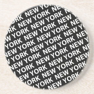 New York Pattern White Coaster