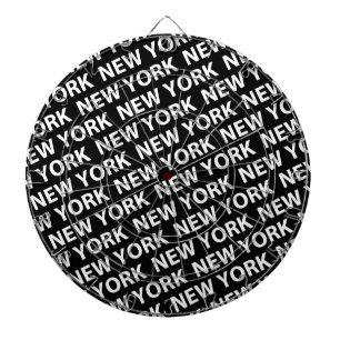 New York Pattern White Dartboard