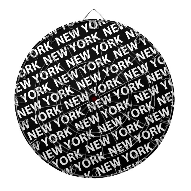 New York Pattern White Dartboard (Front)