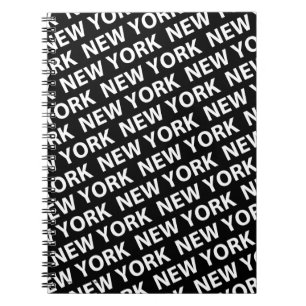 New York Pattern White Notebook