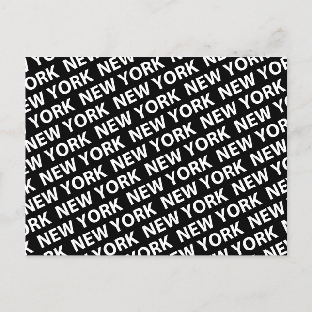 New York Pattern White Postcard (Front)