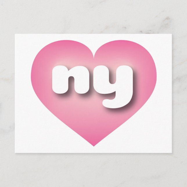 New York pink fade heart - I love ny Postcard (Front)