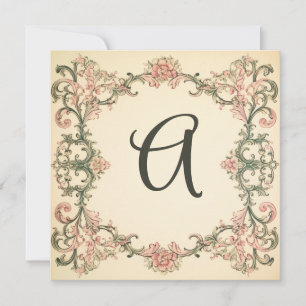 New York Pink & Finch Green Monogrammed Notecards