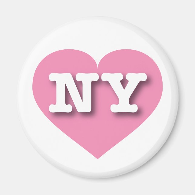 New York Pink Heart - I love NY Magnet (Front)