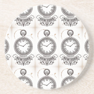 New York Pocket Watch Coaster