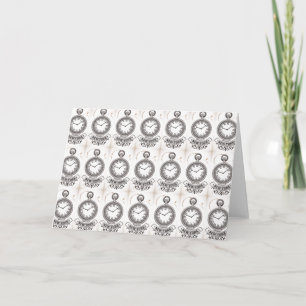 New York Pocket Watch Greeting Card