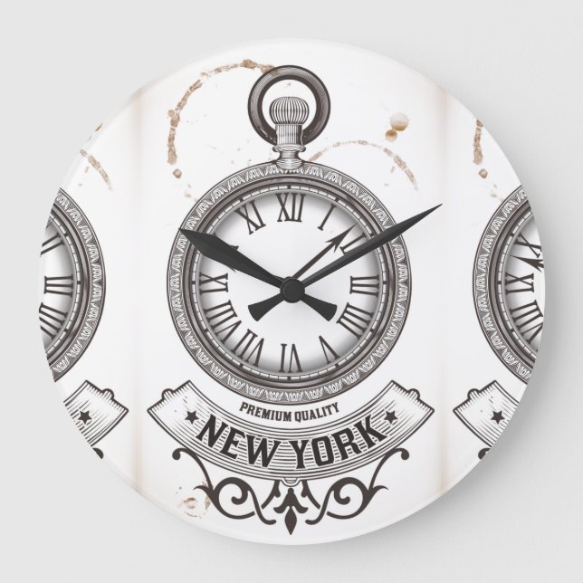 New York Pocket Watch Large Clock (Front)