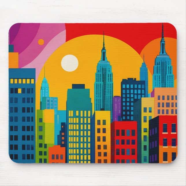 New York Pop Art Mouse Mat (Front)