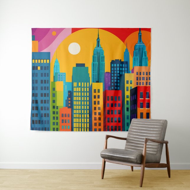 New York Pop Art Tapestry (In Situ (Horizontal))
