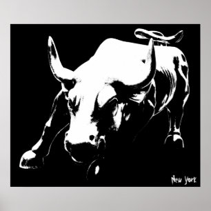New York Poster Cool New York Bull Souvenir Poster
