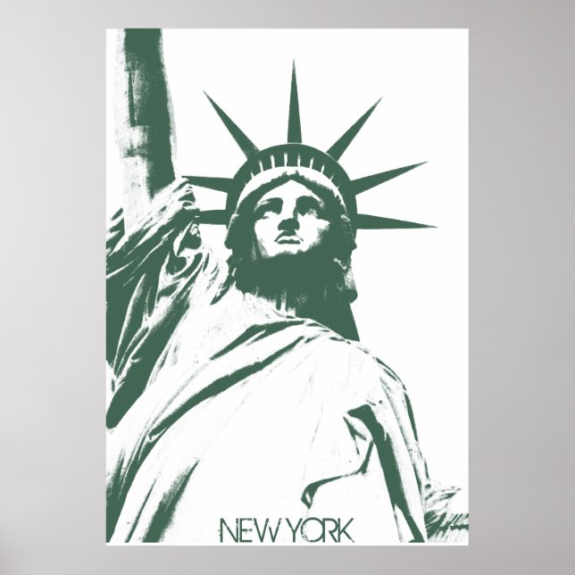 New York Poster Statue of Liberty New York Print (Front)