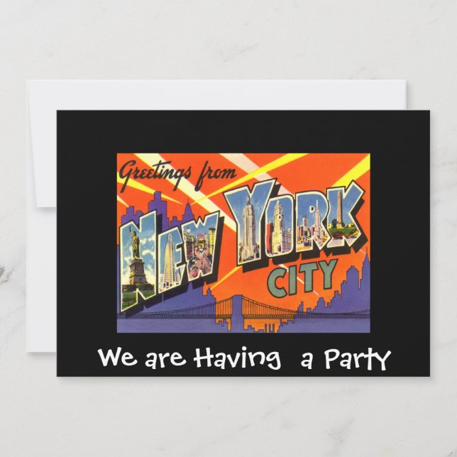 New York Private Party Invitation (Front)