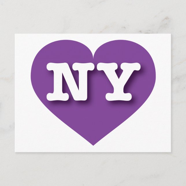 New York Purple Heart - I love NY Postcard (Front)