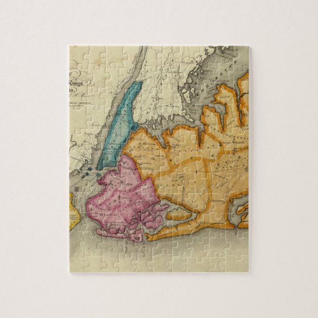 New York, Queens, Kings, Richmond counties Jigsaw Puzzle (Vertical)
