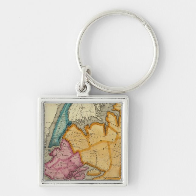 New York, Queens, Kings, Richmond counties Key Ring (Front)