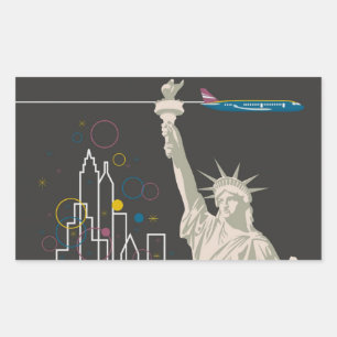 New York Rectangular Sticker