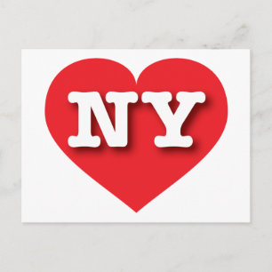 New York Red Heart - I love NY Postcard