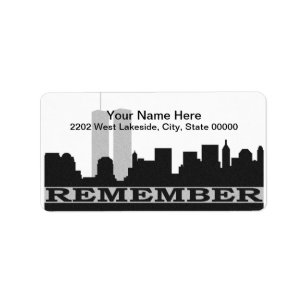 New York Remember 911 Address Label