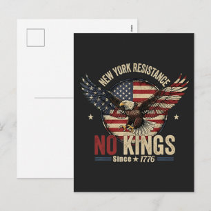New York Resistance No Kings Since 1776 Holiday Postcard