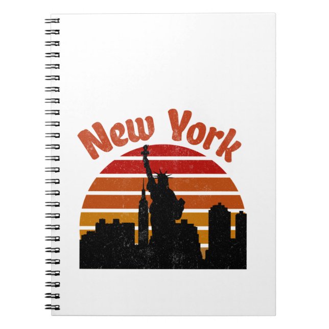 New York Retro Skyline Notebook (Front)