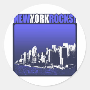 New York Rocks! Classic Round Sticker