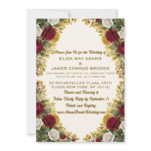 New York Rose Wedding Invitation