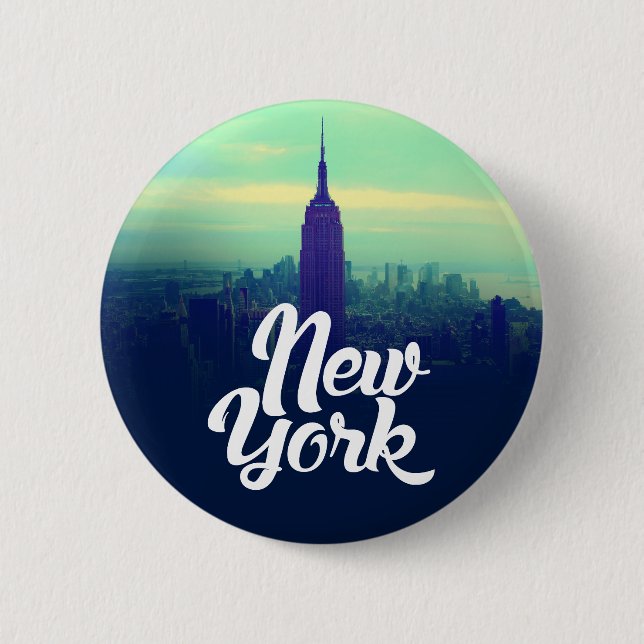 New York Round Button (Front)