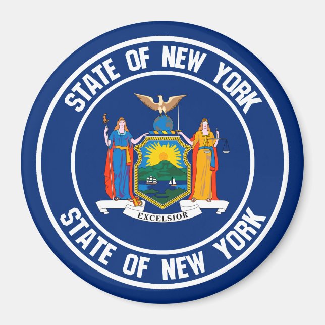 New York Round Emblem Magnet (Front)