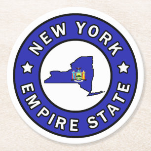New York Round Paper Coaster