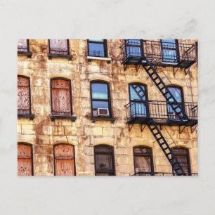 New York Rustic Building Postcard