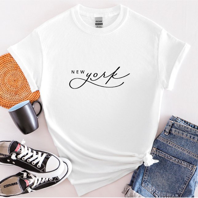 New York Script State Women’s T-Shirt (Creator Uploaded)