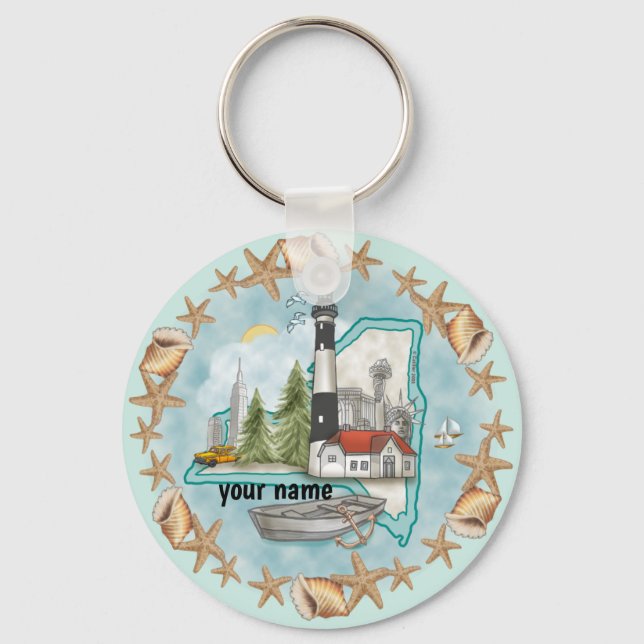 New York Shells Lighthouse  keychain (Front)