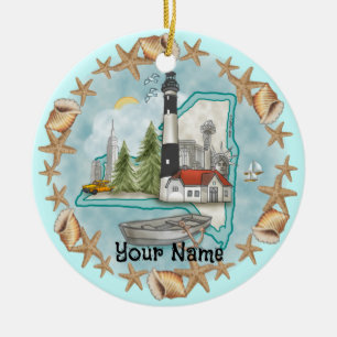 New York Shells Lighthouse  Ornament