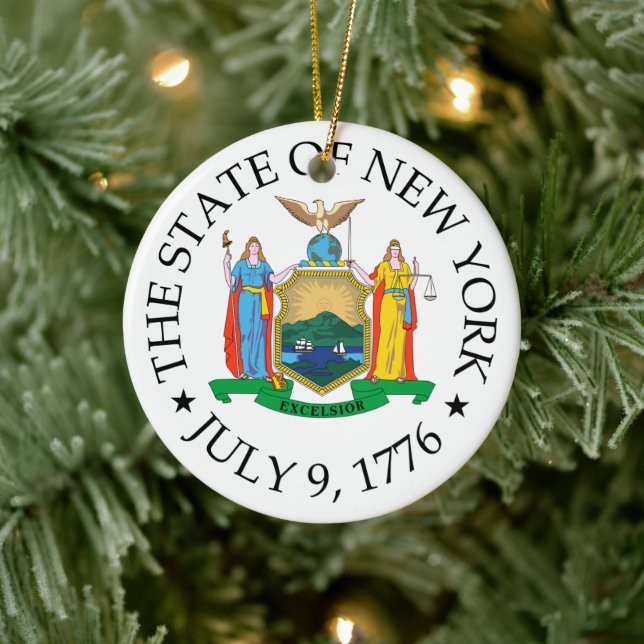 New York sign Ceramic Tree Decoration (Tree)