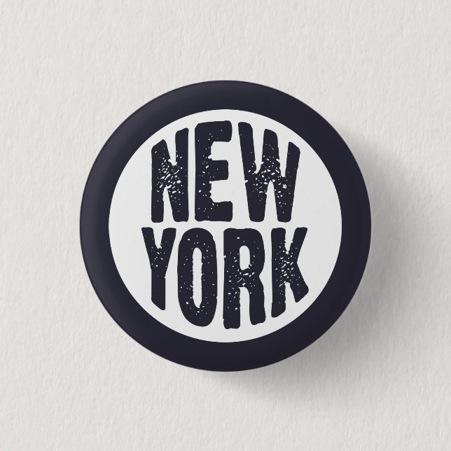 New York - Simple and Pure! T-Shirt 3 Cm Round Badge (Front)