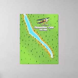 new york Skaneateles Lake map Canvas Print