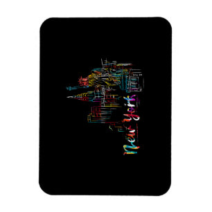 New York Sky Heartbeat Statue of Liberty I Love Ne Magnet