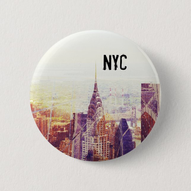 New York skyline button (Front)